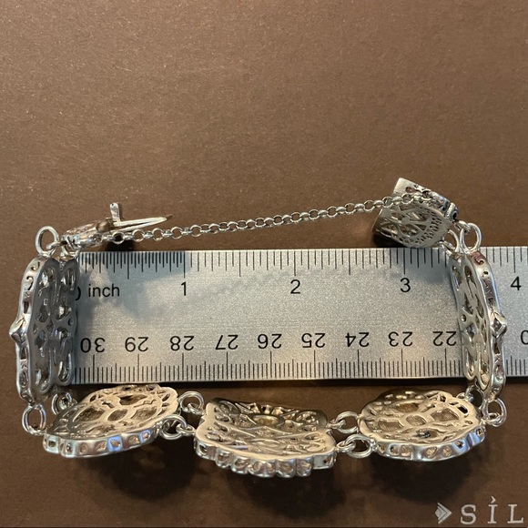 Silpada Sterling Silver Story Book Intricate Artisan Design Bracelet B2907 - Picture 13 of 15